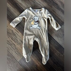 Disney Tan Winnie the Pooh Kids One Piece Footie